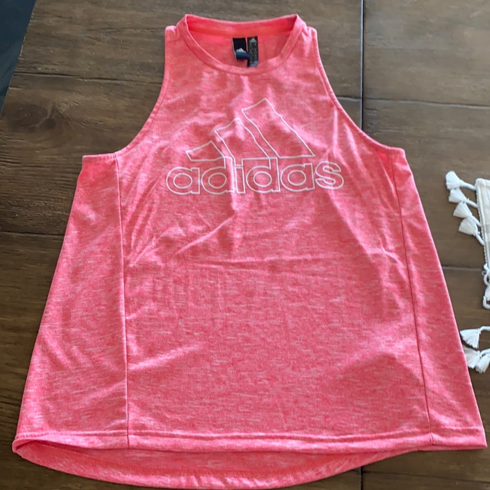 Adidas tank top, coral, medium